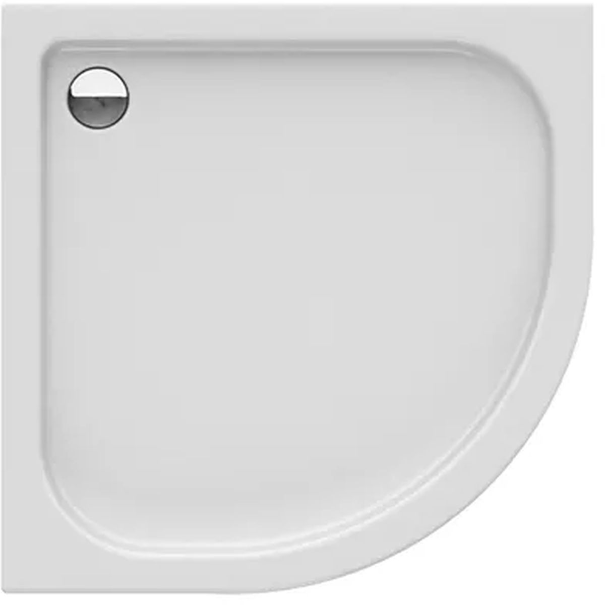 New Trendy Domio plato de ducha semicircular 90x90 cm blanco B-0350