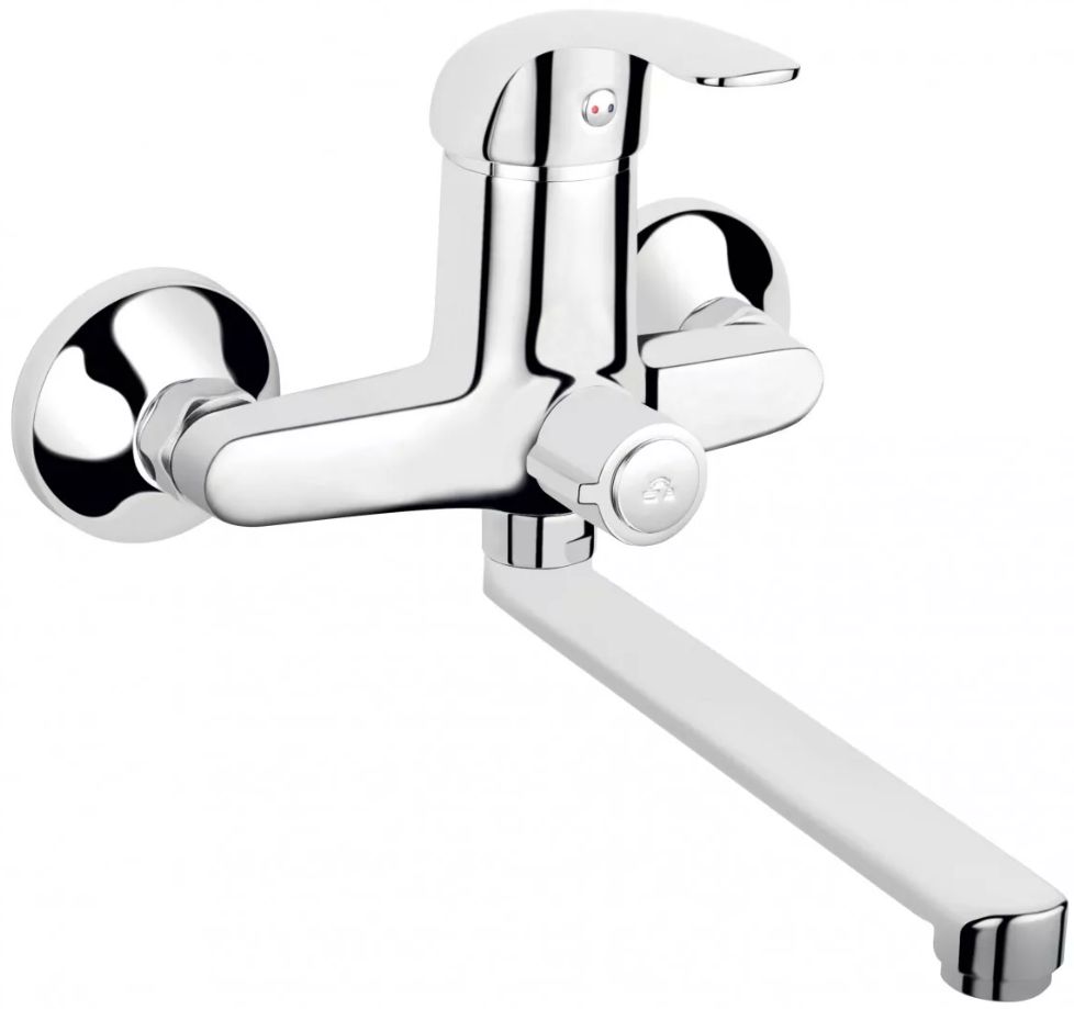 Ferro Vasto grifo para lavabo a pared cromo BVA3A