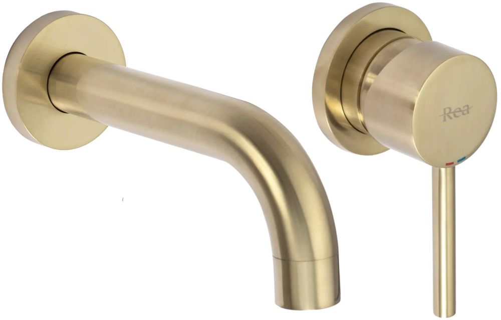 Rea Lungo L. grifo para lavabo empotrado oro REA-B8652