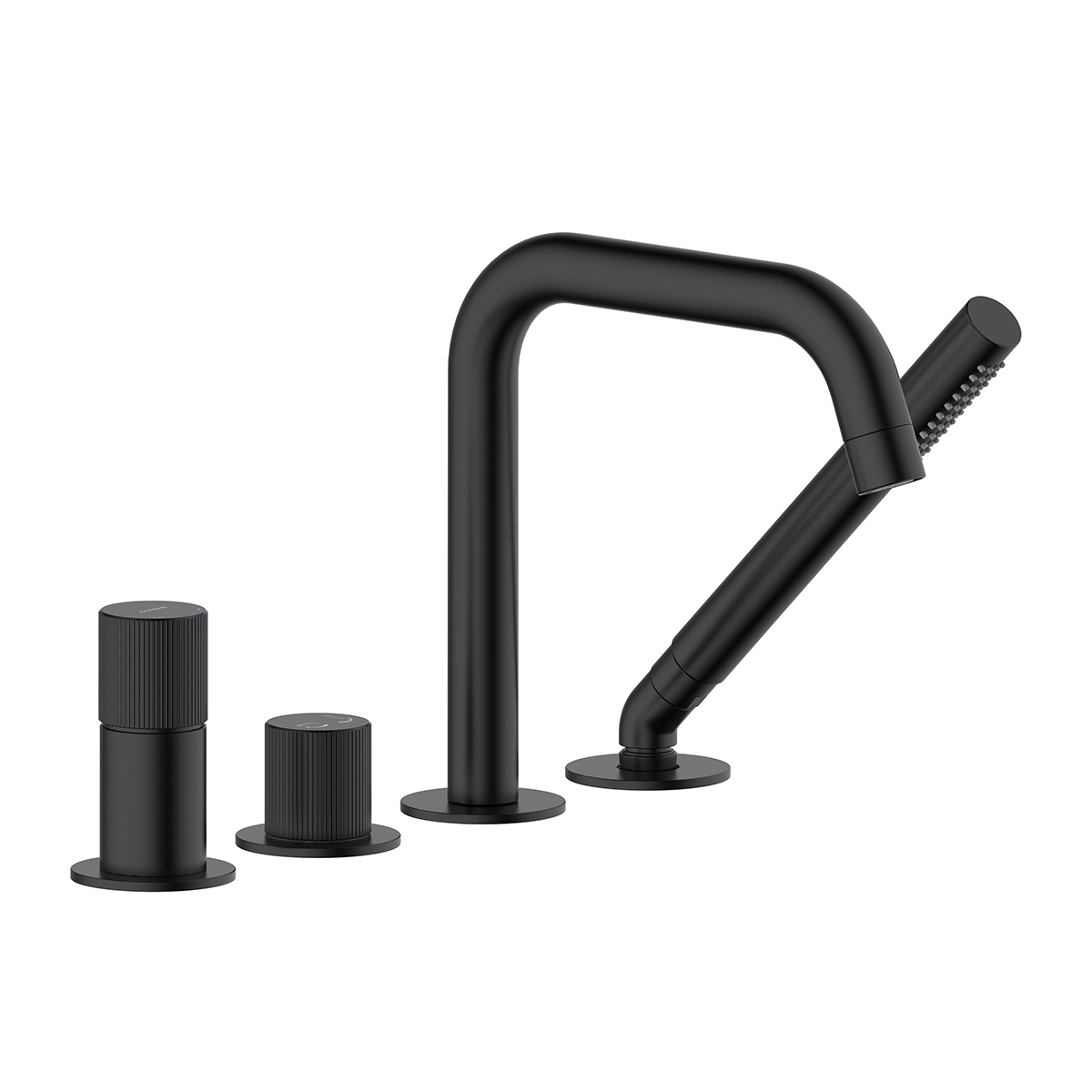 Oltens Hamnes grifo de bañera y ducha en bañera negro mate 34202300