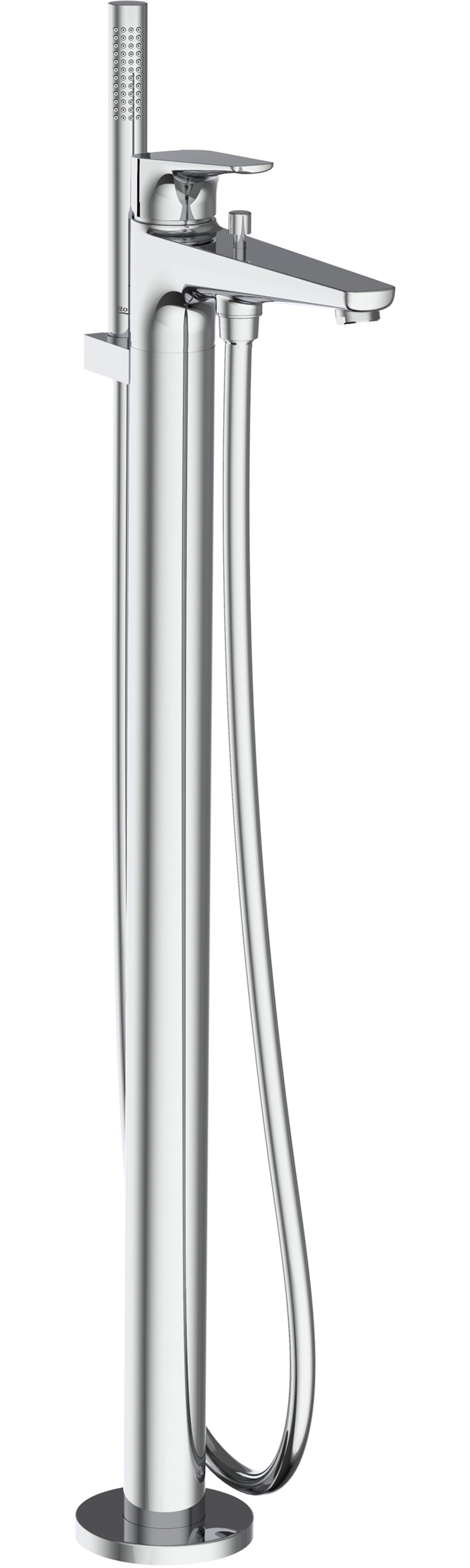 Roca Atlas grifo de bañera y ducha en suelo cromo A5A2790C00