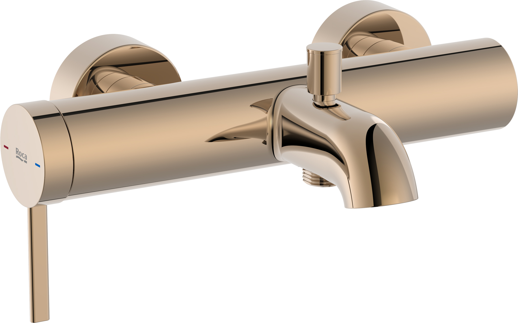 Roca Ona bateria wannowo-prysznicowa ścienna Rose Gold A5A029ERG0