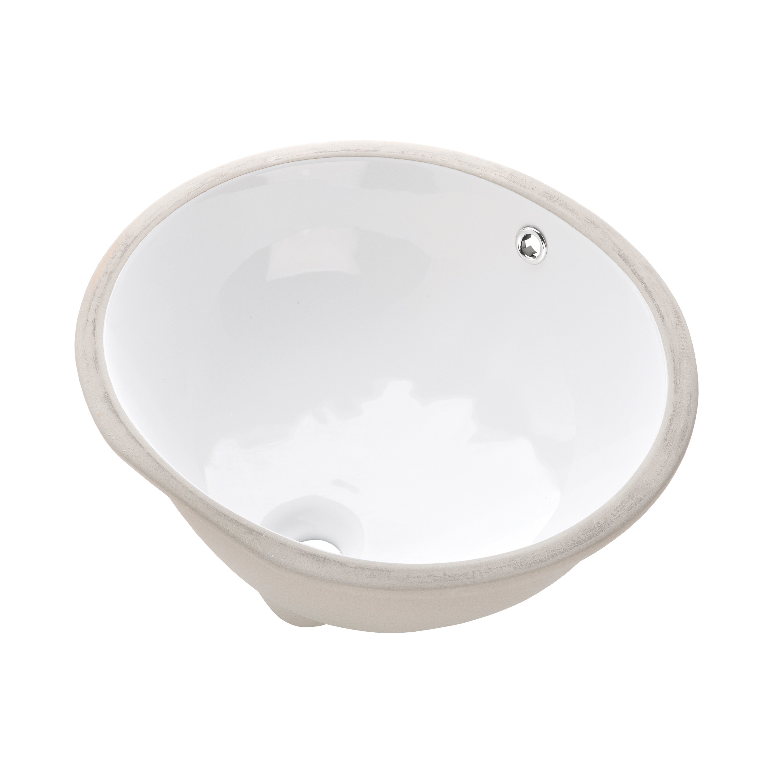 Invena Mykonos lavabo 49x40 cm oval bajo encimera blanco CE-50-001