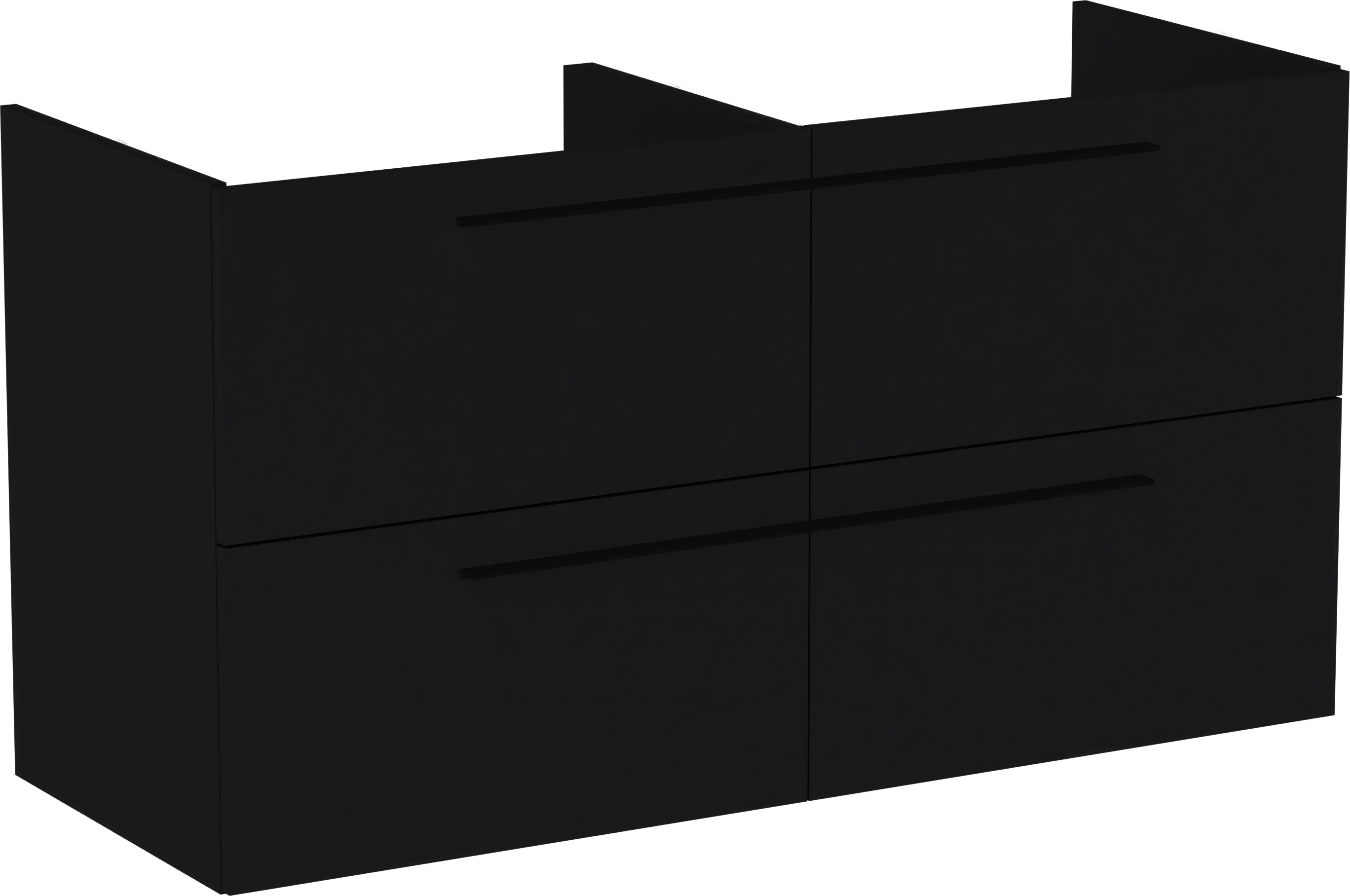 Roca Ella armario 118.5x44.6x63.5 cm suspendido, para lavabo negro A857772532