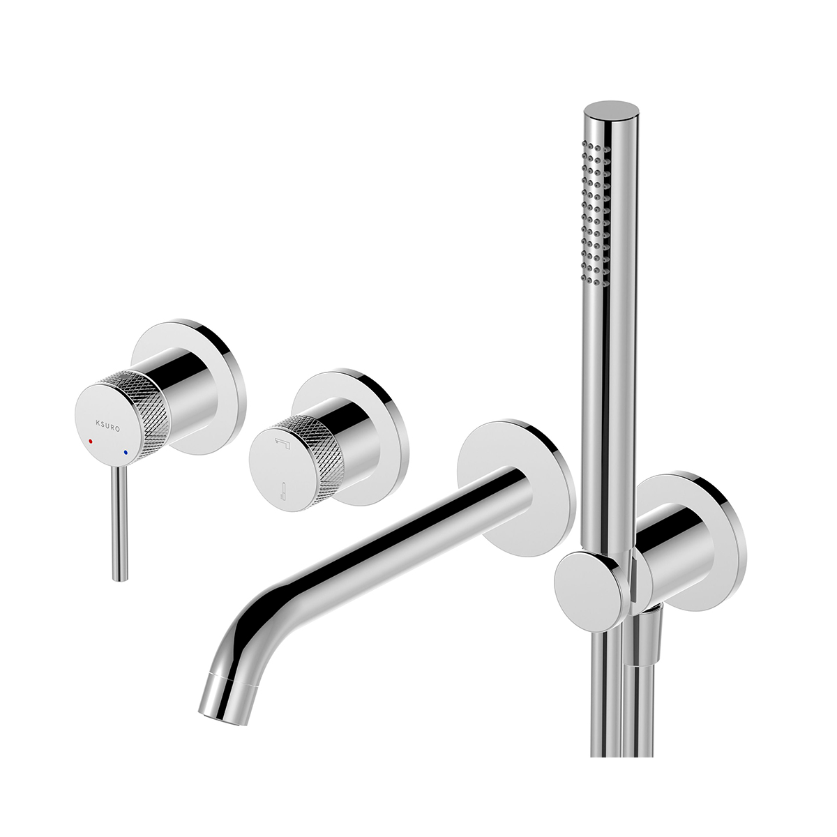 Ksuro 01 grifo de bañera y ducha empotrado cromo 13001010