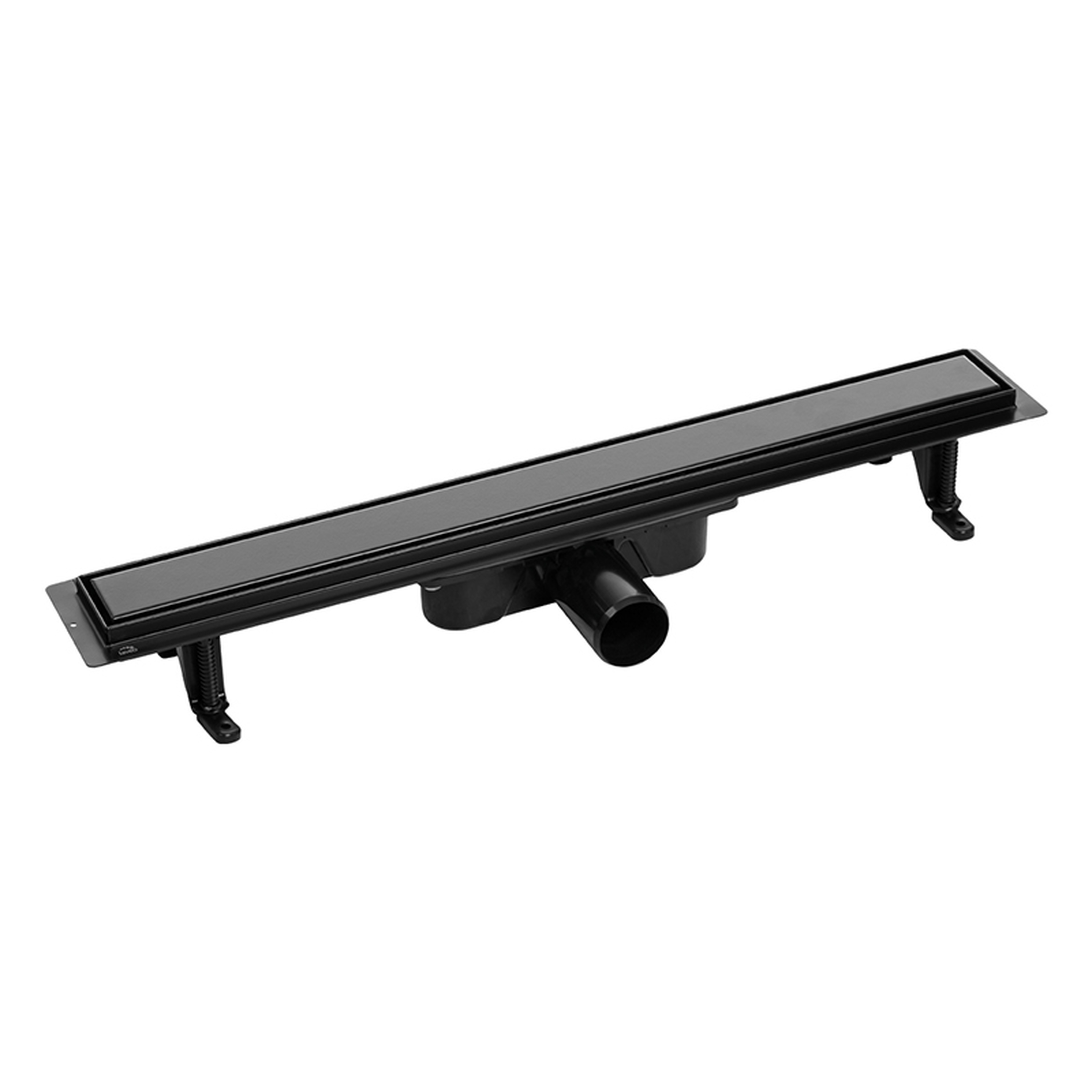 Laveo Basso desagüe lineal con rejilla 90 cm negro COB790D