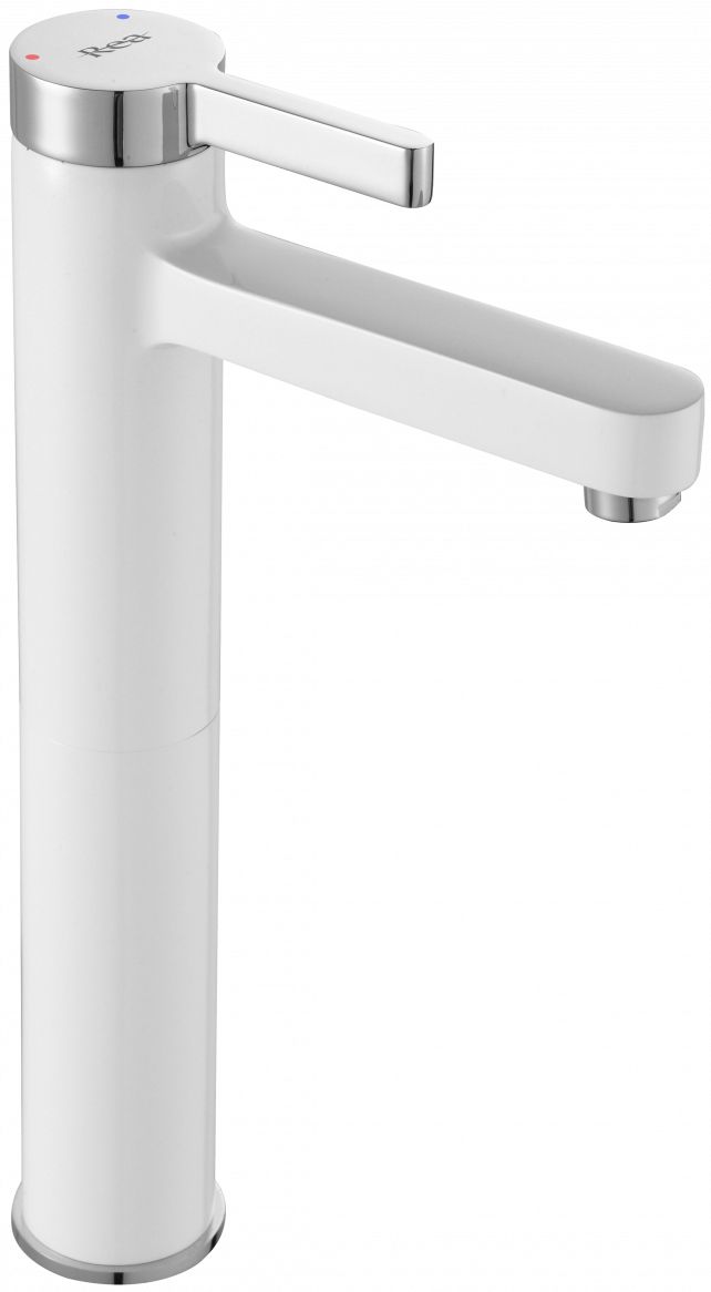 Rea Polo grifo para lavabo de pie cromo-blanco REA-B9942