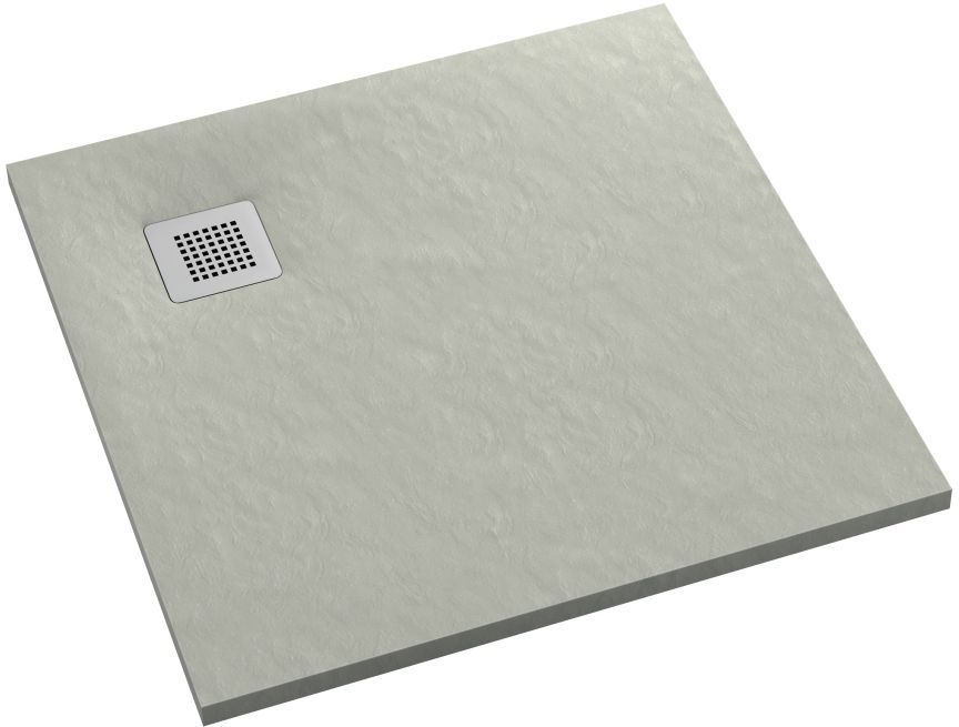 Schedpol Kalait Cement Stone plato de ducha cuadrado 80x80 cm cemento 3.3100/CT/ST-M2