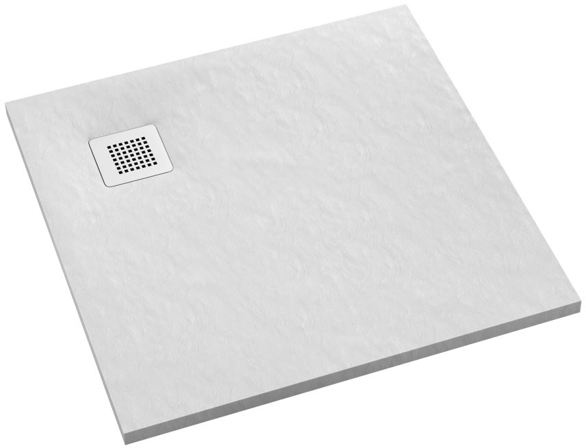 Schedpol Kalait White Stone plato de ducha cuadrado 90x90 cm blanco 3.3101/B/ST-M2