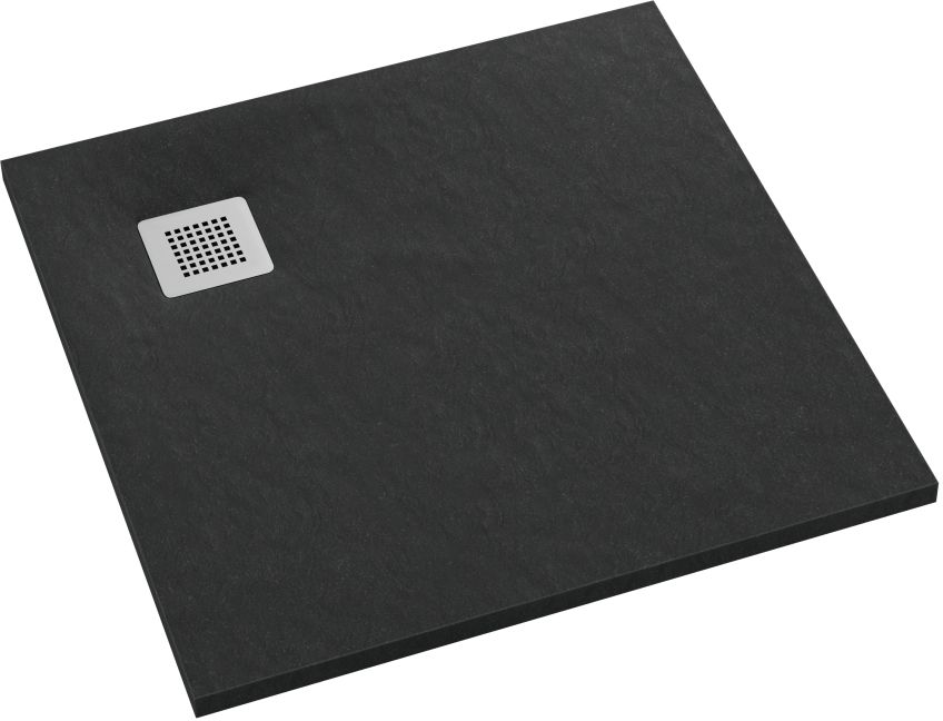 Schedpol Kalait Black Stone plato de ducha cuadrado 90x90 cm negro 3.3101/C/ST-M2