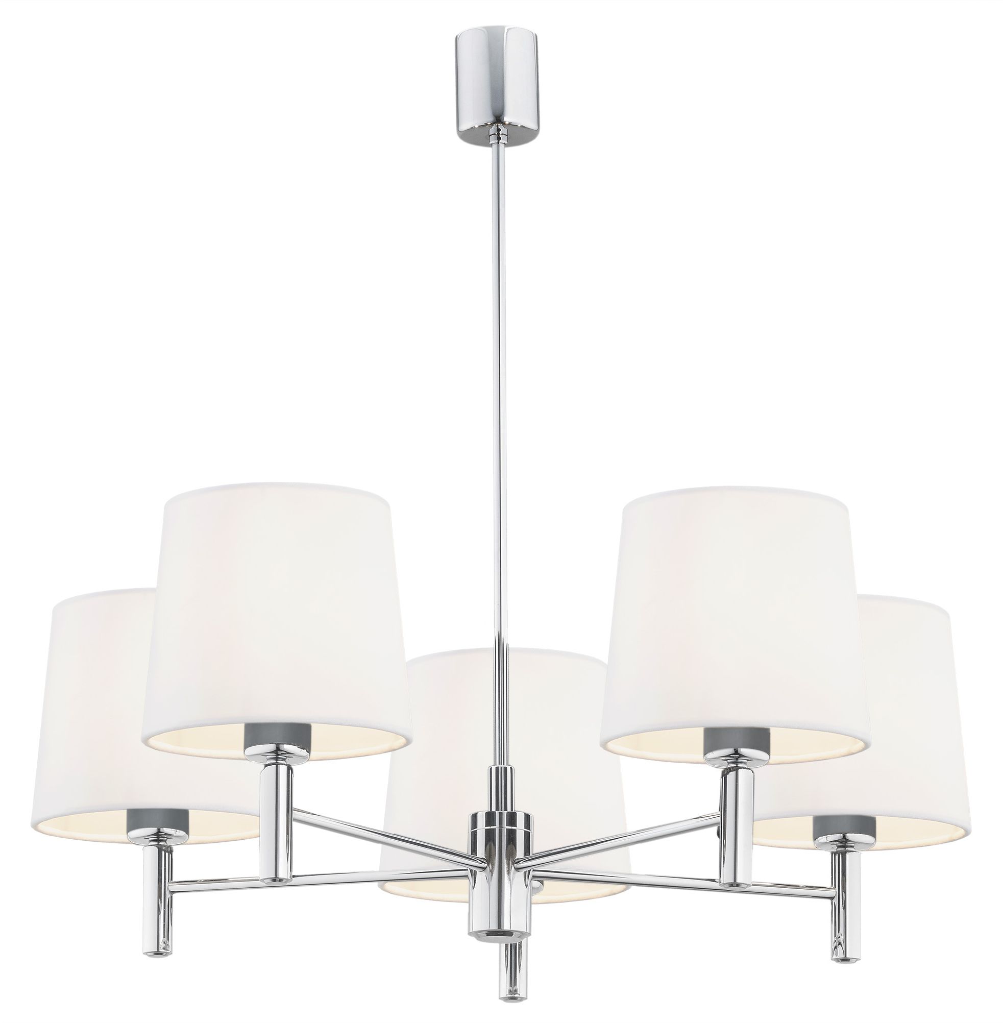 Argon Bolzano Plus lámpara colgante 5x15 W blanco-cromo 2110
