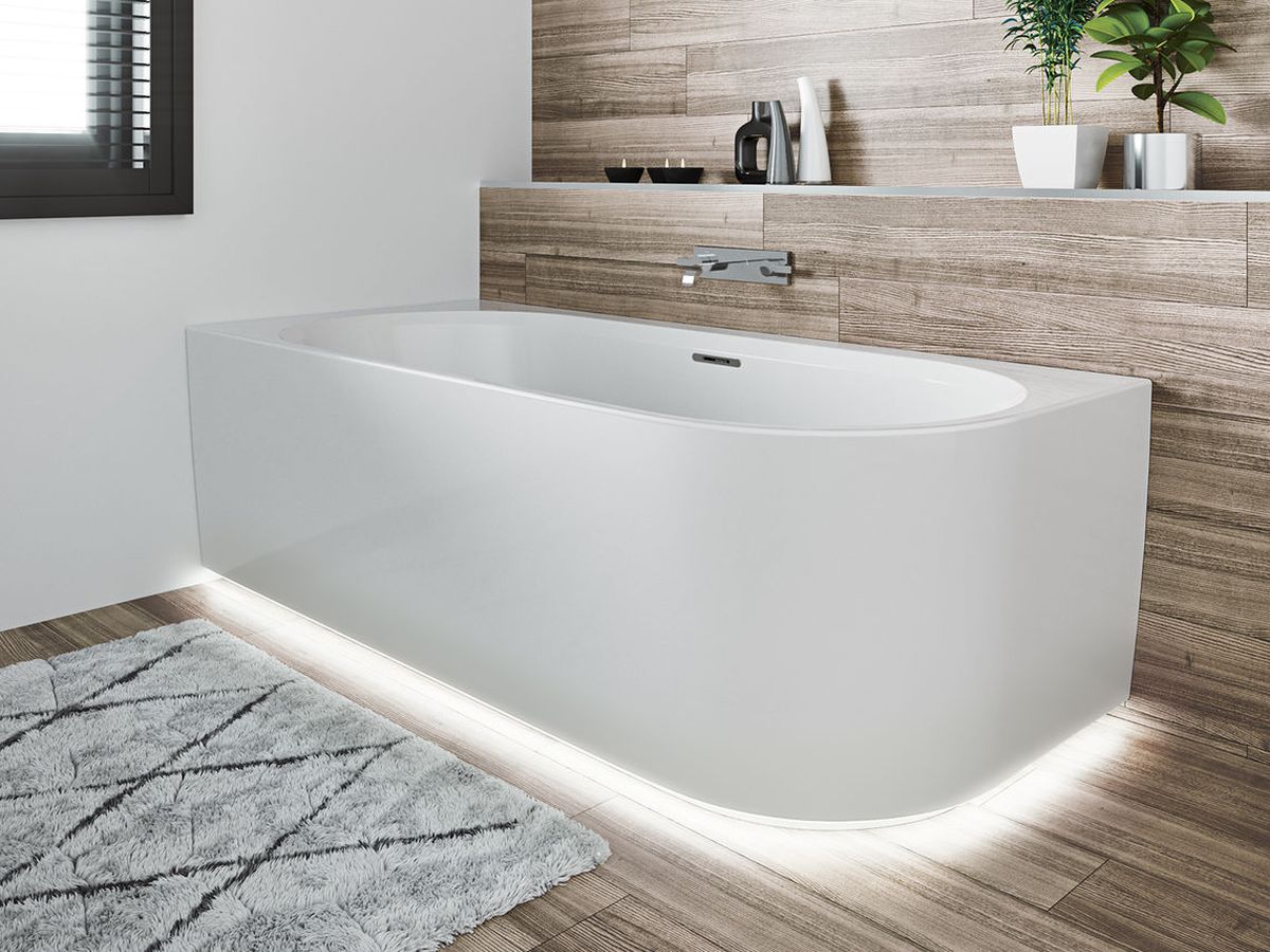 Riho Desire bañera de esquina 184x84 cm rectangular blanco B087002105