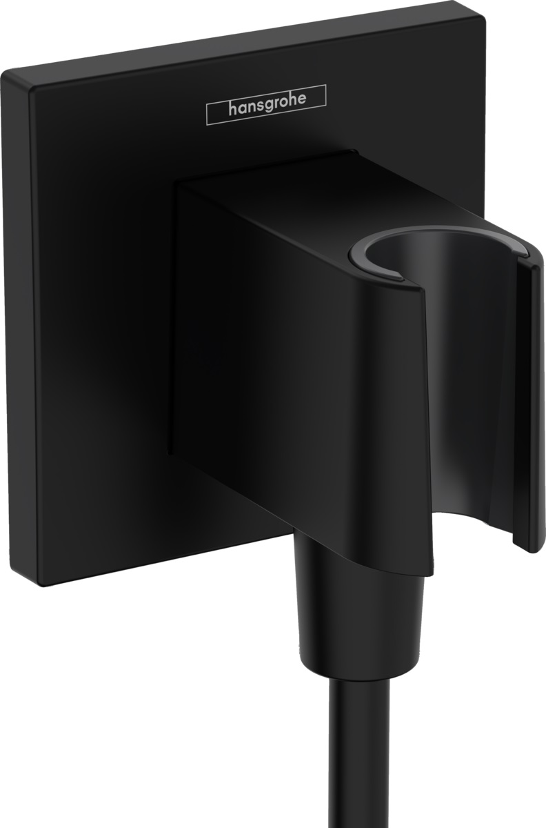 Hansgrohe Fixfit conector angular con soporte negro 26889670