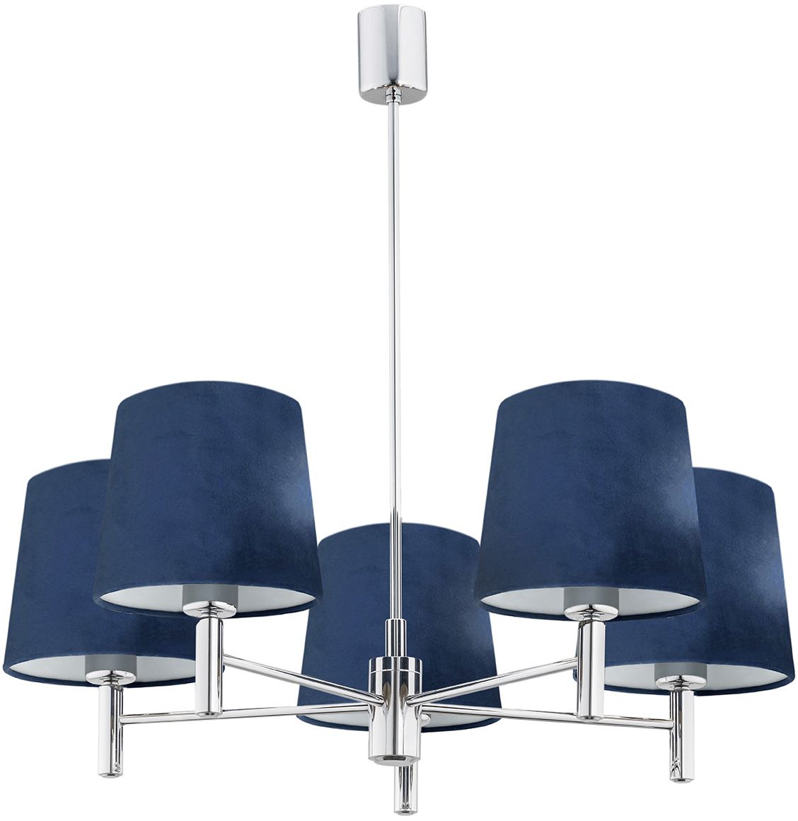 Argon Bolzano lámpara colgante 5x15 W cromo-azul marino 2074