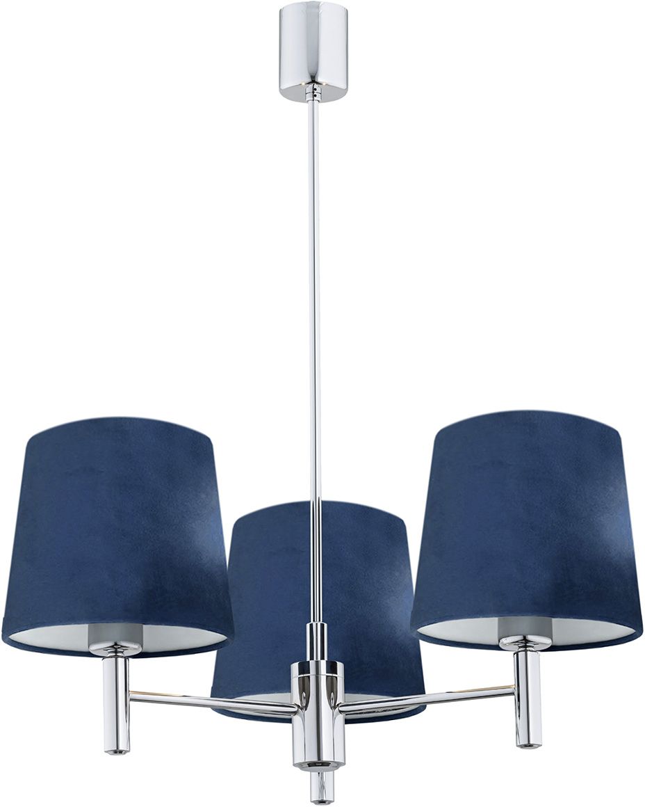 Argon Bolzano lámpara colgante 3x15 W cromo-azul marino 1381