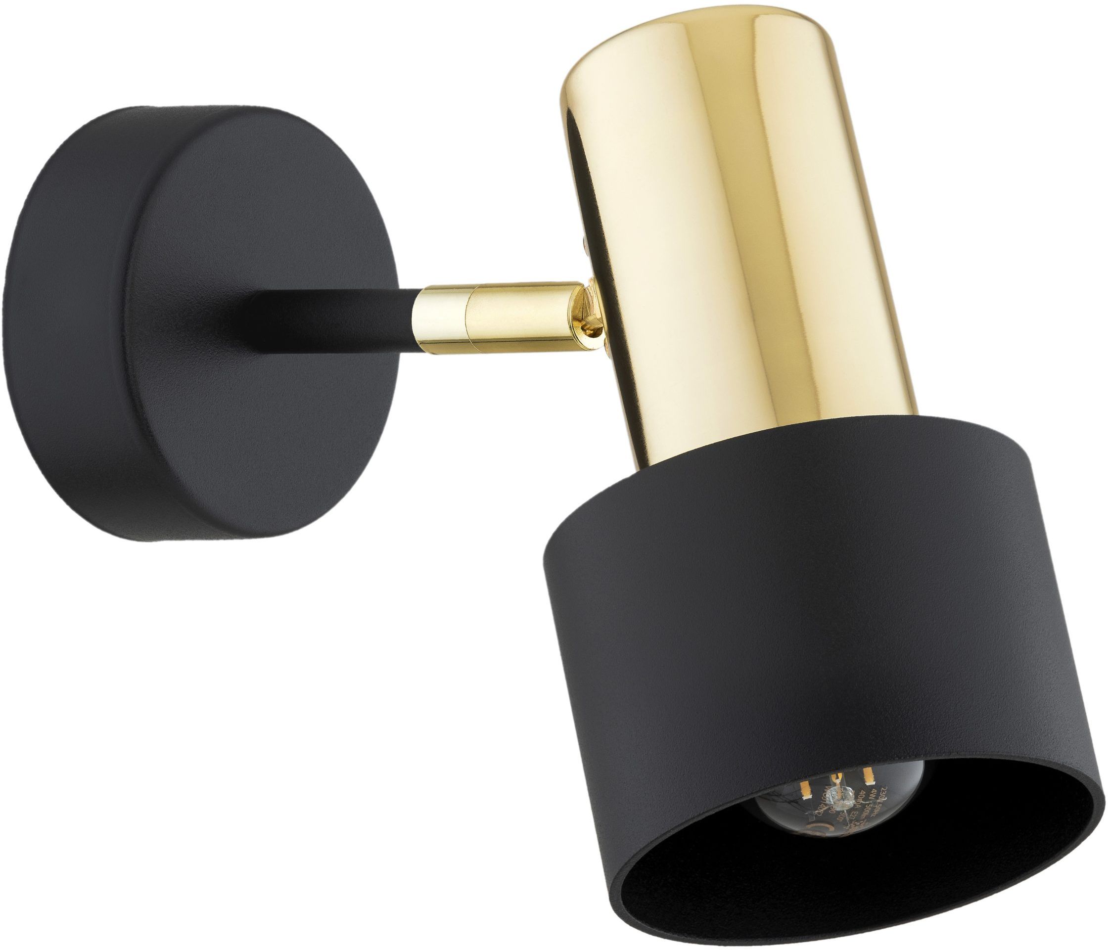 Argon Doria lámpara de pared 1x15 W negro-latón 4265