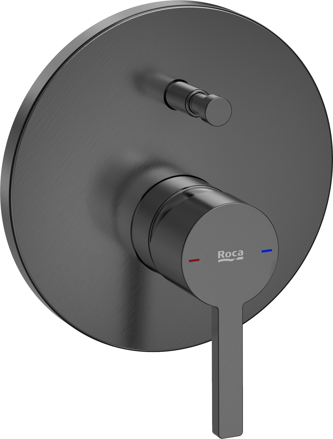 Roca Naia Black grifo de bañera y ducha empotrado negro A5A0B96NM0