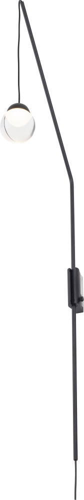 MaxLight Zoom lámpara de pared 1x3 W negro W0269