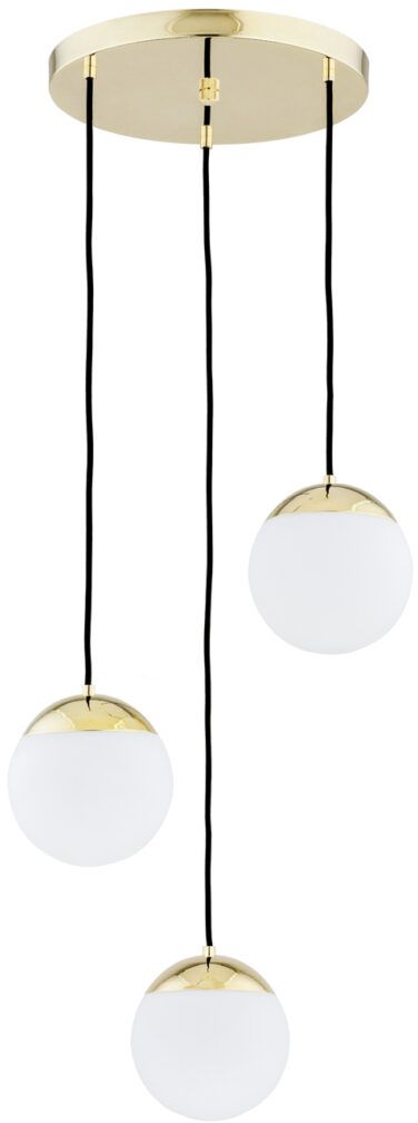 Argon Livia lámpara colgante 3x7 W blanco-latón 1416