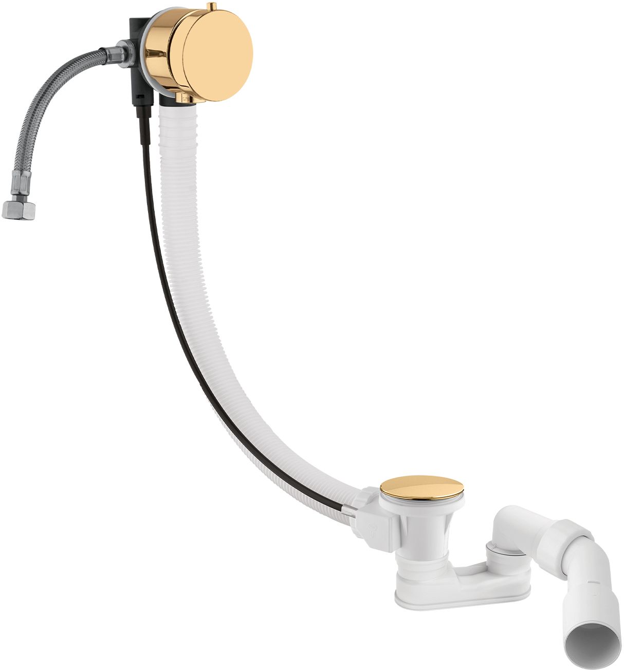 Omnires CGS kit de rebosadero para bañera oro TK132-PLUS-3.04+64-SGL