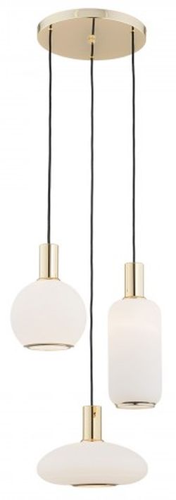 Argon Sagunto lámpara colgante 3x15 W latón-ópalo 1489