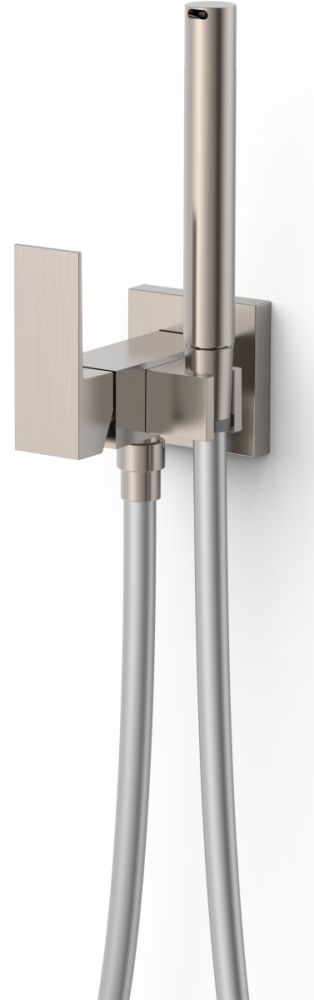 Tres Cuadro Exclusive grifo de bidé con rociador empotrado acero 00612301AC