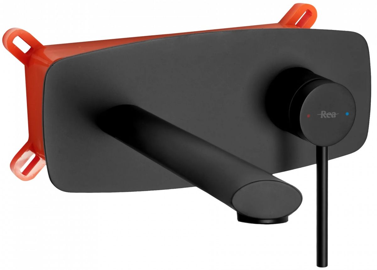 Rea Oval grifo para lavabo empotrado negro REA-B8860