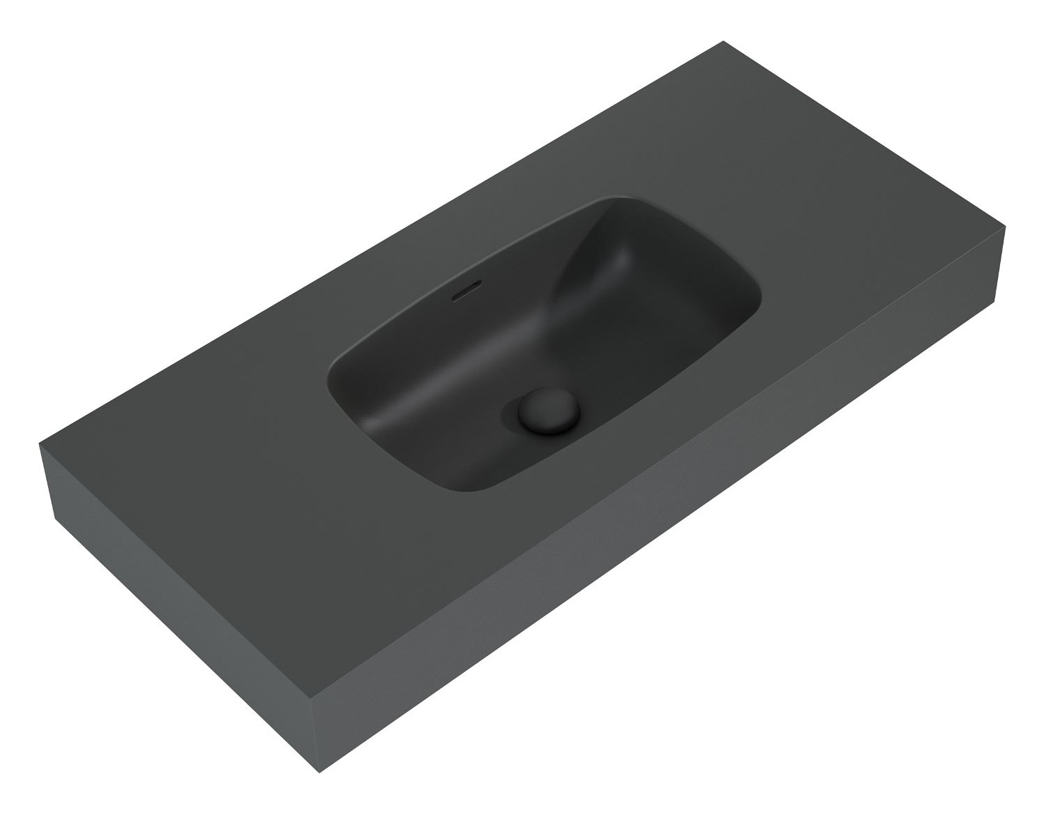 Elita Dimple lavabo 100.8x46 cm rectangular clásico antracita RE041000026010