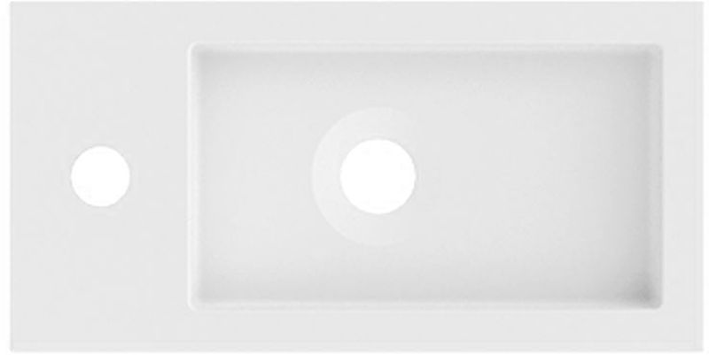 Riho Spring Vow lavabo 40.5x20.5 cm rectangular clásico-para mueble blanco mate W004011105