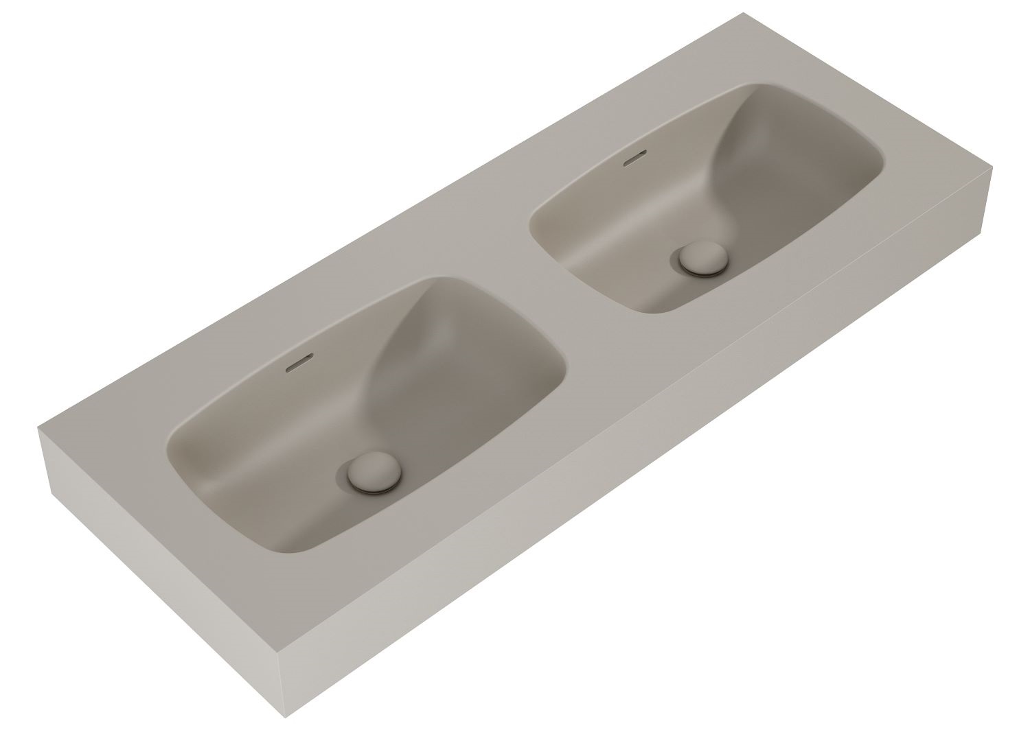 Elita Dimple lavabo 121x46 cm rectangular clásico-doble marrón/beige RE041200027020
