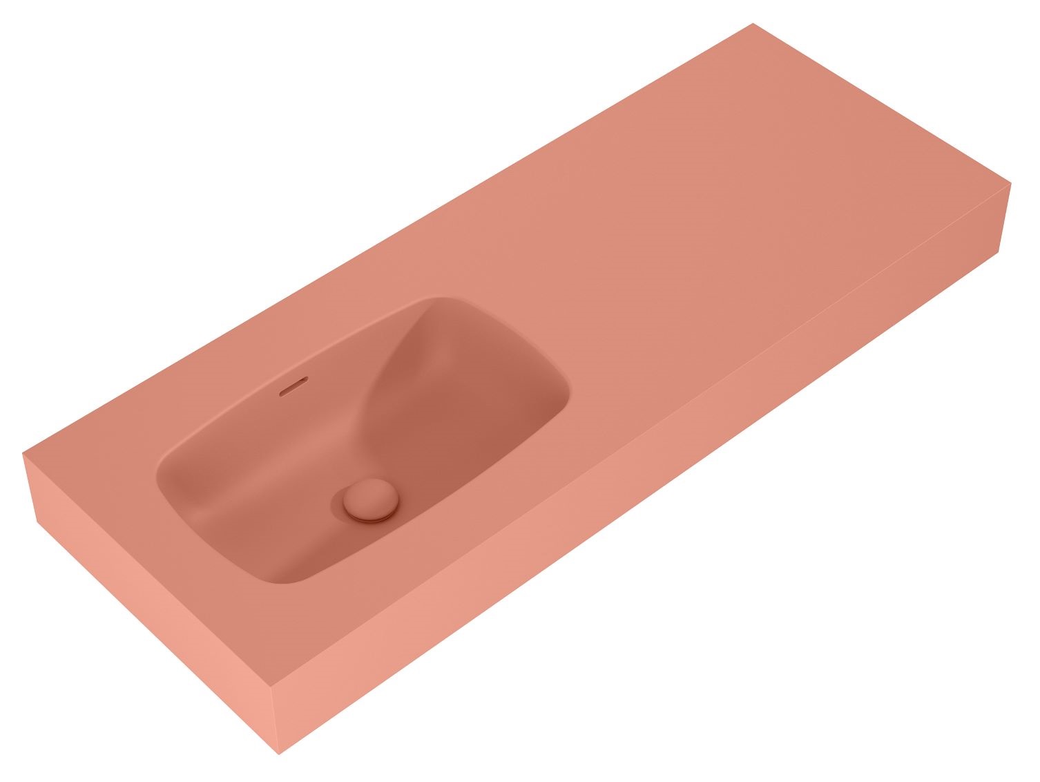 Elita Dimple lavabo 121x46 cm rectangular clásico rosa mate RE041201026600