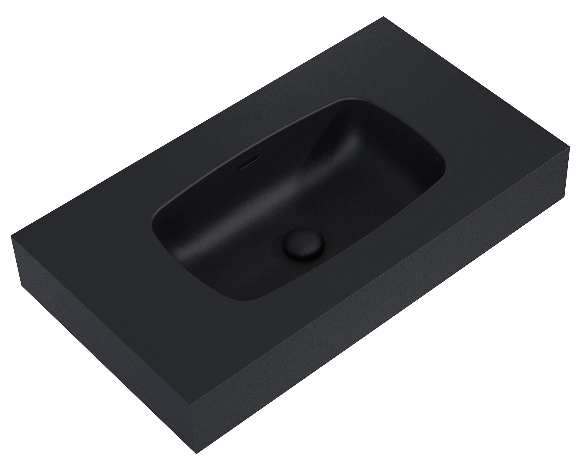 Elita Dimple lavabo 80.6x46 cm rectangular clásico negro RE040800027160
