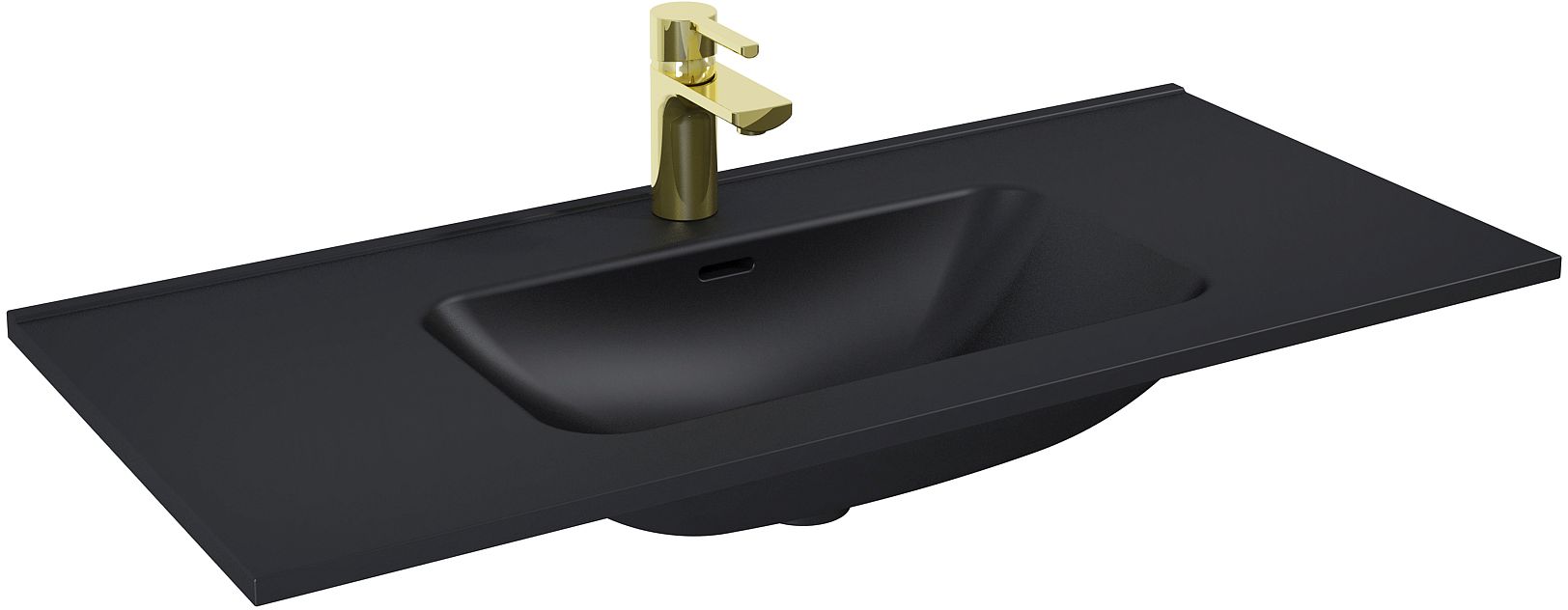 Elita Skappa lavabo 100.8x46 cm rectangular para mueble negro RE041003067160