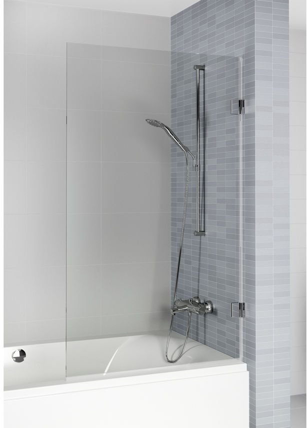 Riho Scandic puerta de mampara 95 cm una pieza negro mate/vidrio transparente G001142121