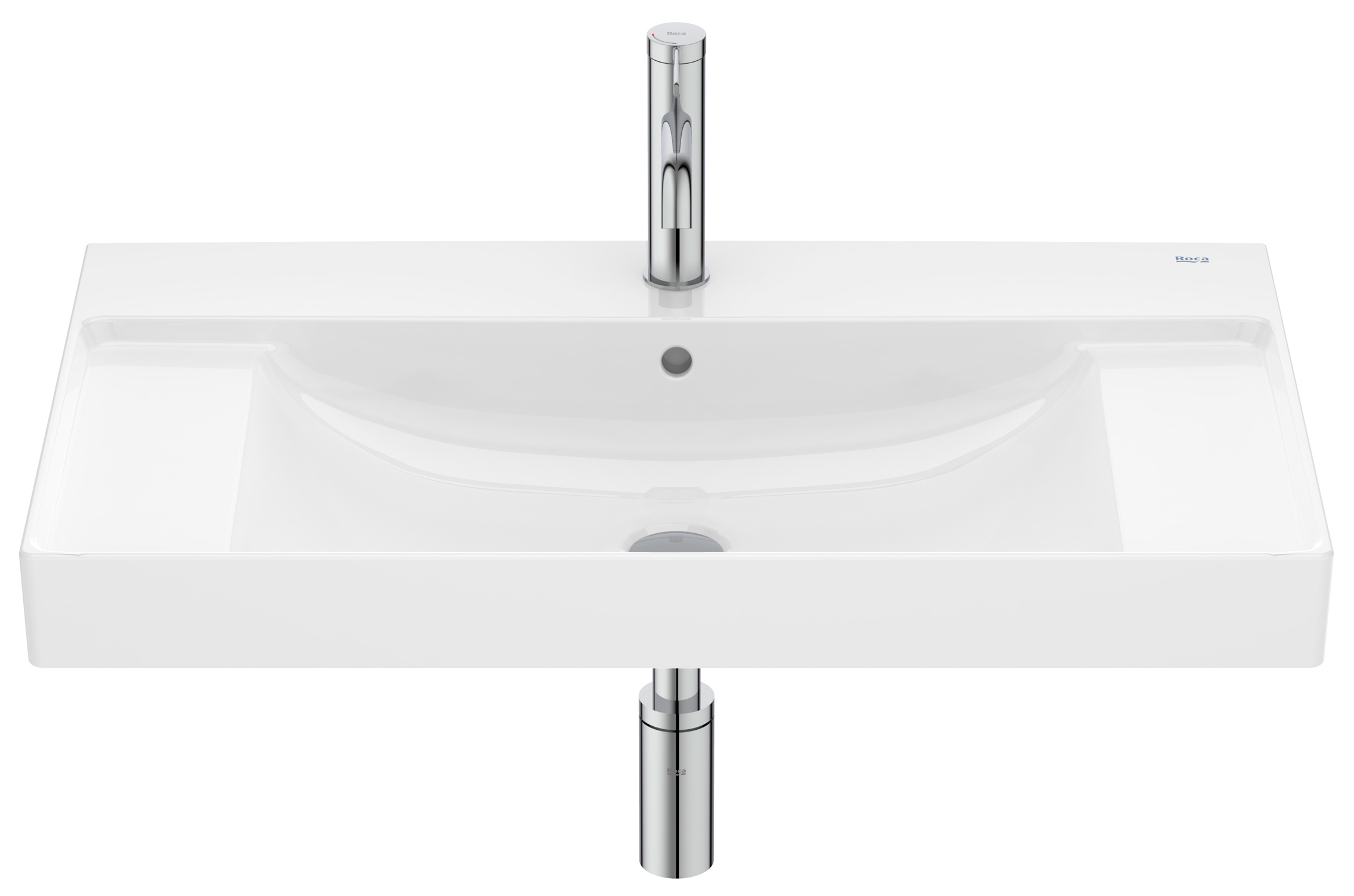 Roca Ona lavabo 80x46 cm rectangular clásico blanco A32768HS00