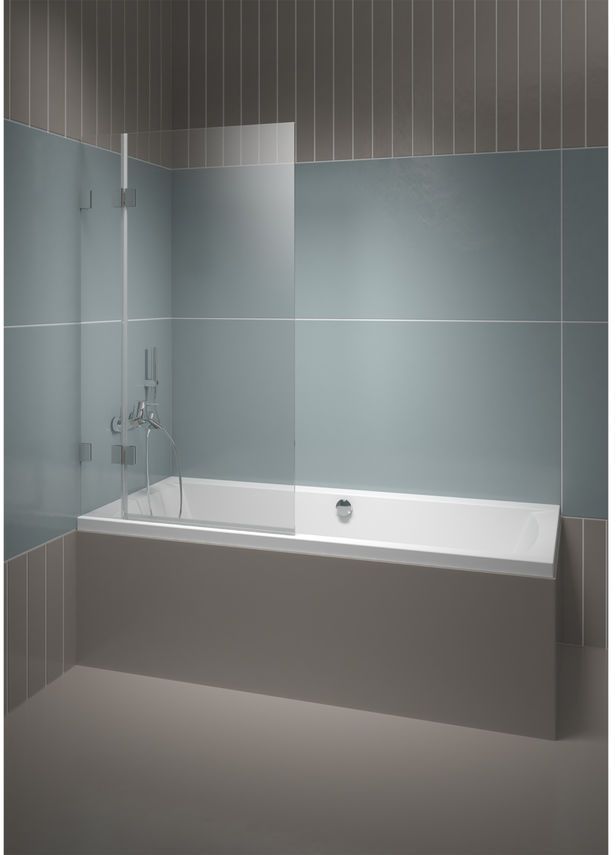 Riho Scandic mampara de bañera 95 cm dos piezas cromo brillo/vidrio transparente G001147120