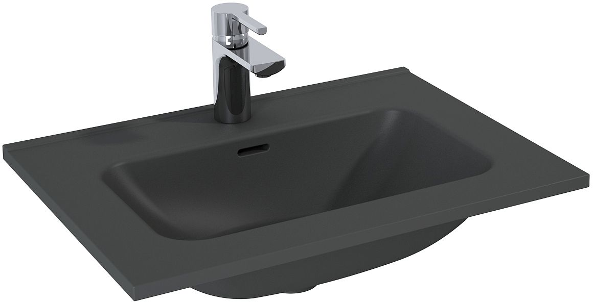 Elita Skappa lavabo 60.8x46 cm rectangular para mueble antracita RE040603066010