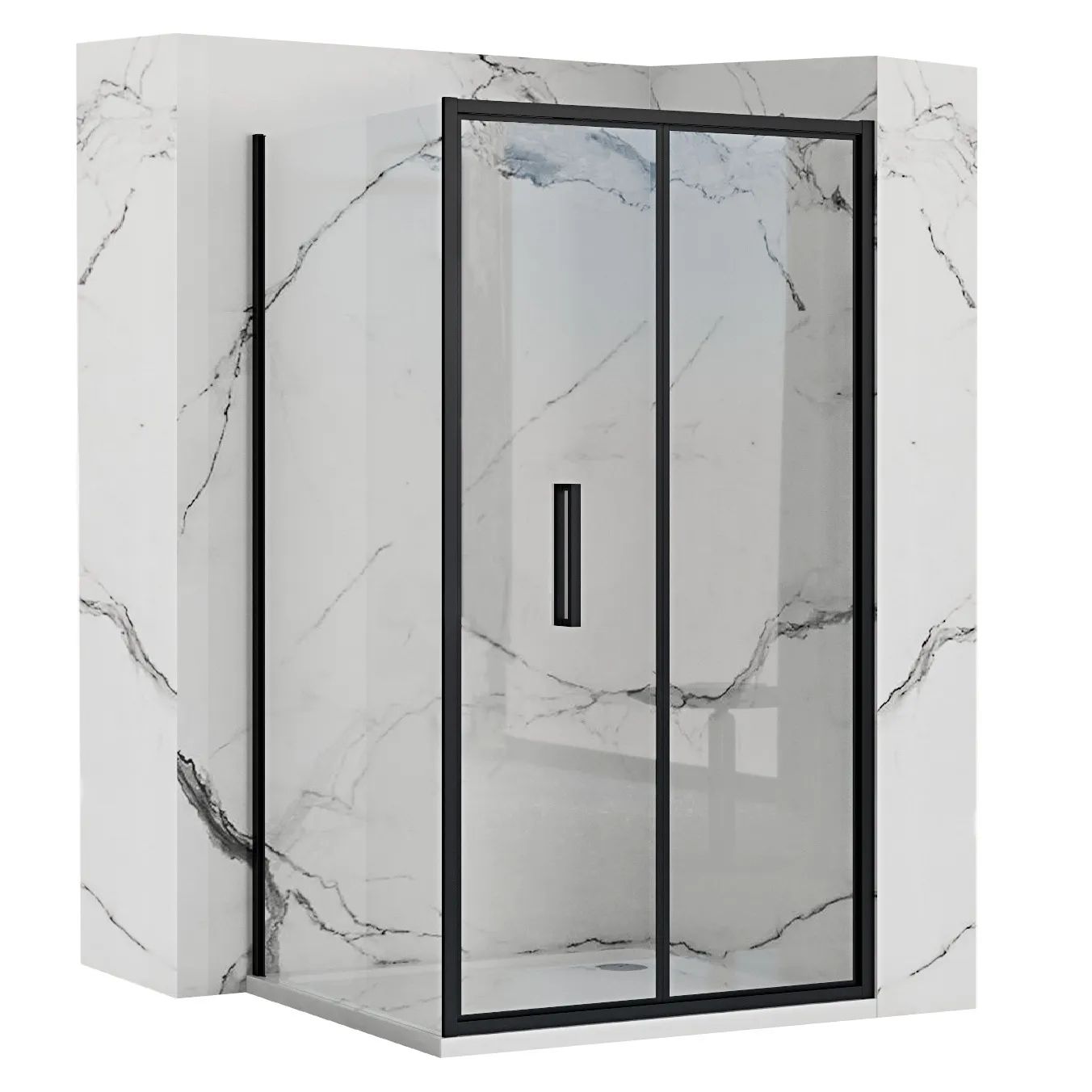 Conjunto puerta de ducha Rea Rapid Fold REA-K6419, mampara de ducha Rea Rapid REA-K6423