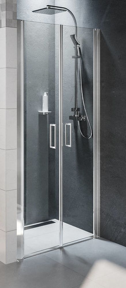 Riho Novik puerta de ducha 100 cm oscilante cromo brillante/vidrio transparente G003005120