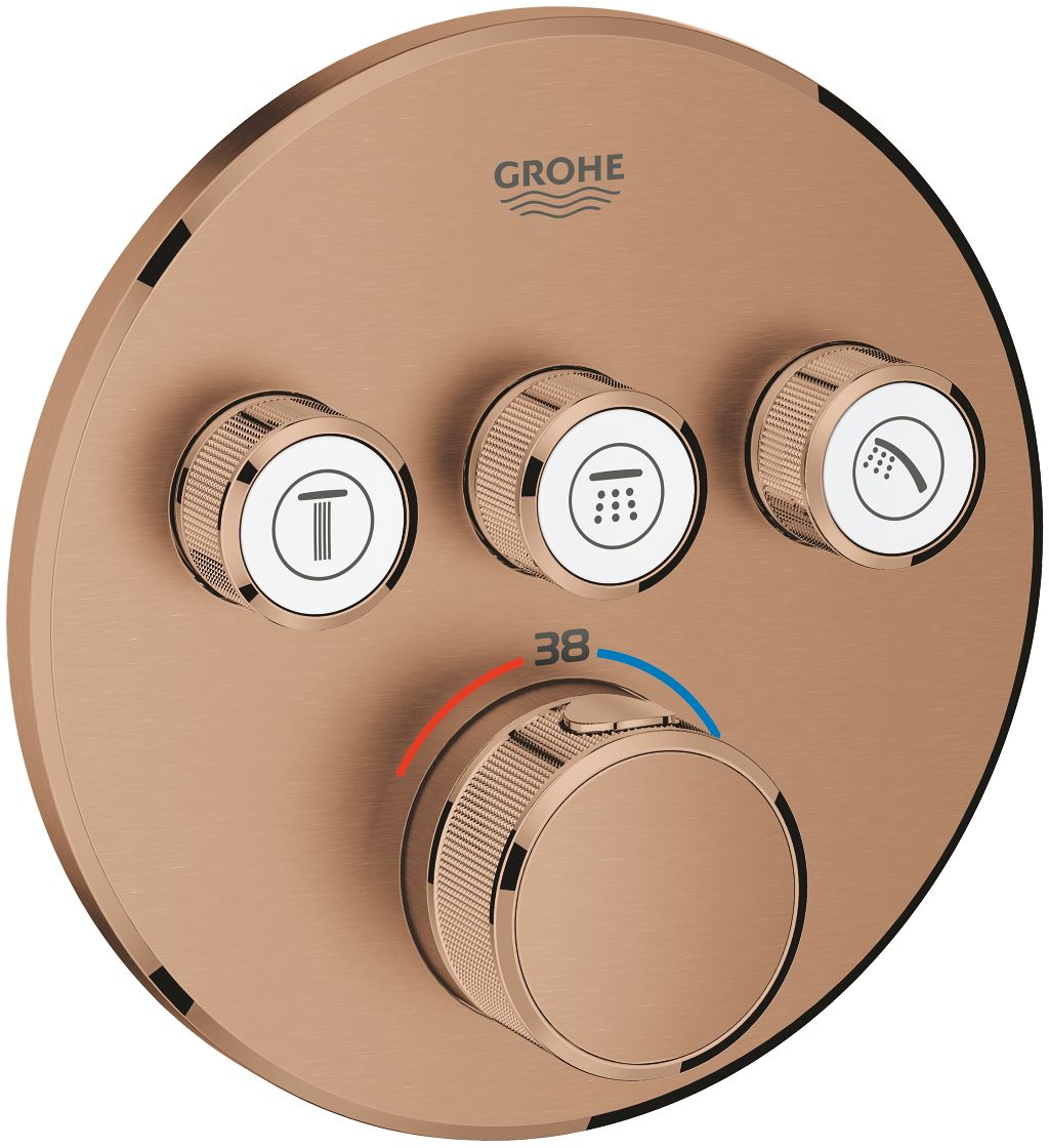 Grohe Grohtherm SmartControl grifo de bañera y ducha empotrado con termostato Brushed Warm Sunset 29121DL0
