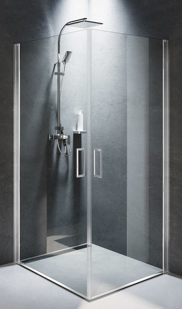 Riho Novik cabina de ducha 100x80 cm rectangular cromo brillo/vidrio transparente G003023120