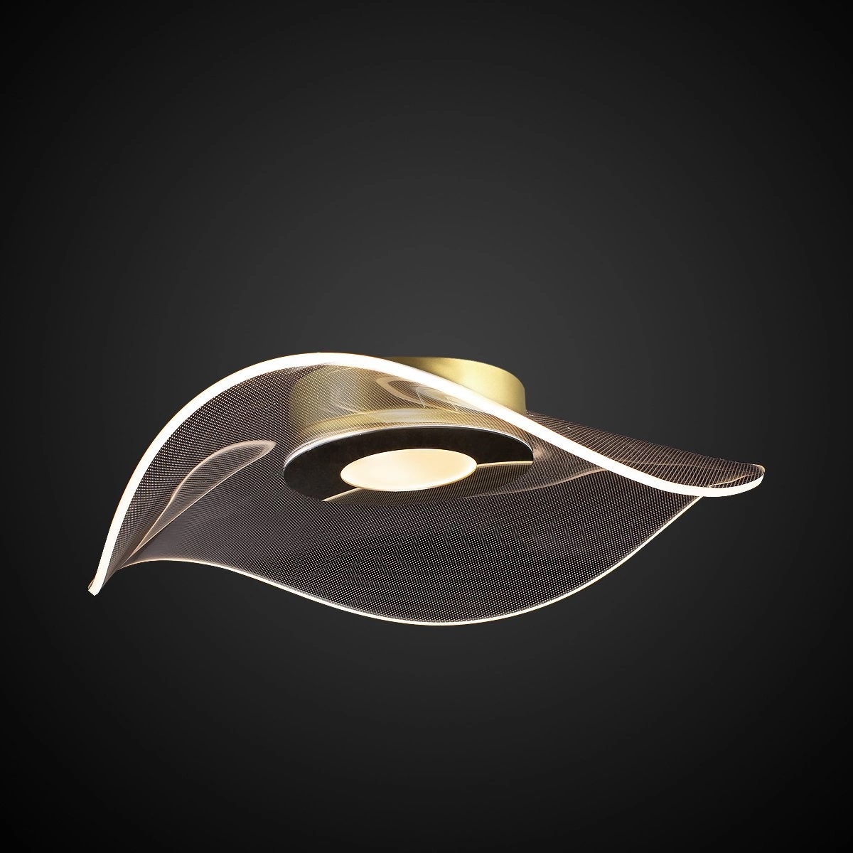 Altavola Design Velo lámpara de techo 1x30 W transparente-oro LA101/CE1_gold