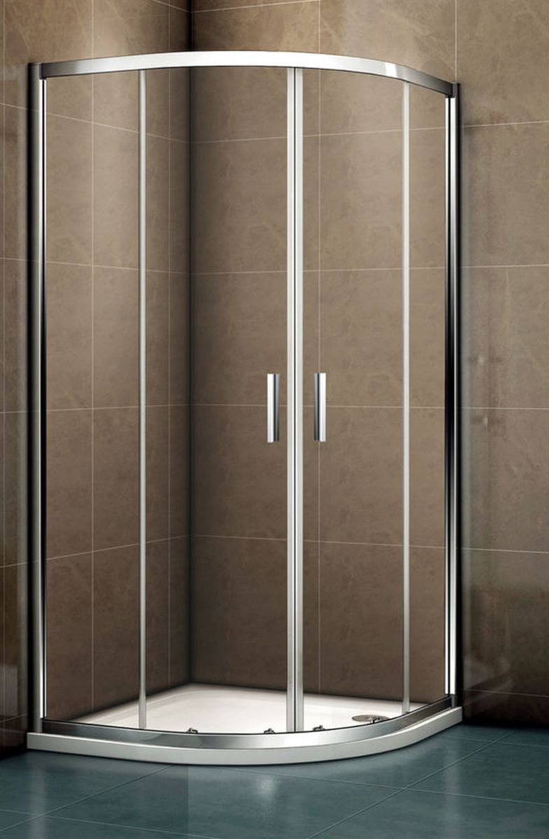 Riho Hamar 2.0 cabina de ducha 100x100 cm semicircular cromo brillo/vidrio transparente G007003120