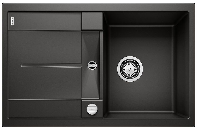 Blanco Metra 45 S fregadero de granito 78x50 cm negro 525914