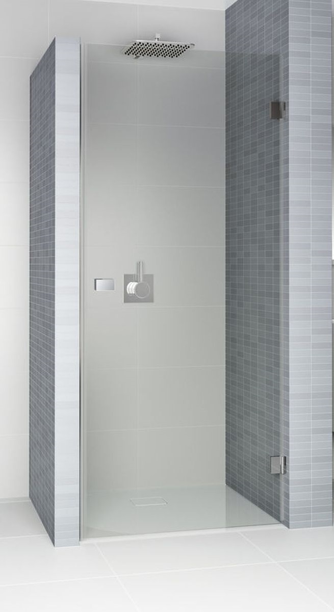 Riho Scandic puerta de ducha 80 cm oscilante negro mate/vidrio transparente G001004121