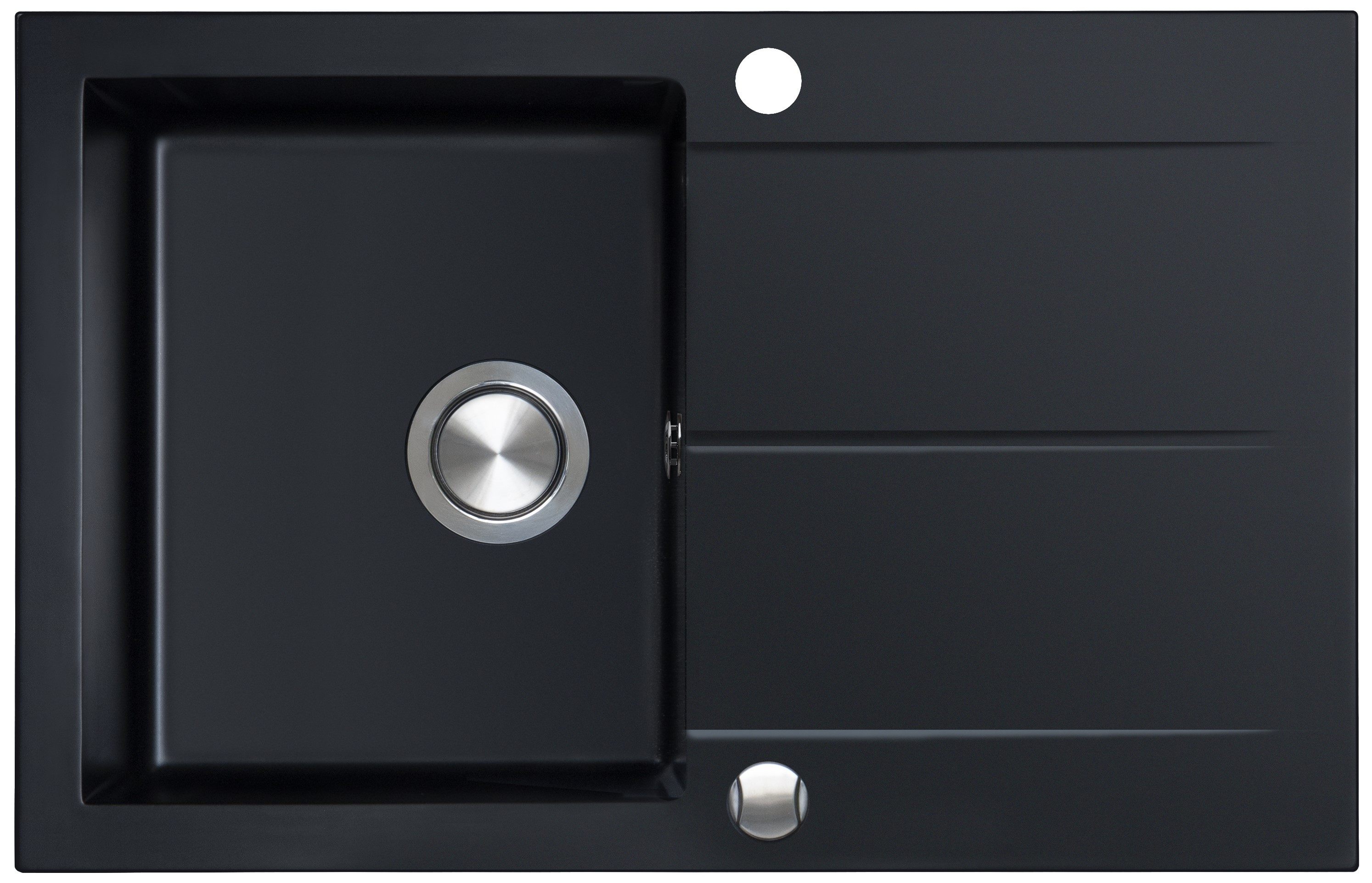 Berg Hobart fregadero de granito 78x50 cm negro BRQ1911