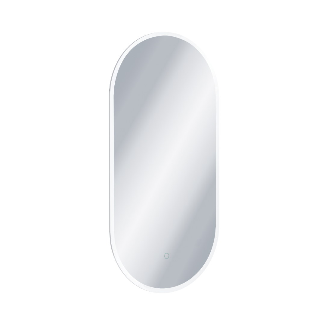Excellent Lumiro espejo 50x100 cm oval con iluminación con lámina calefactora blanco DOEX.LU100.050.AC