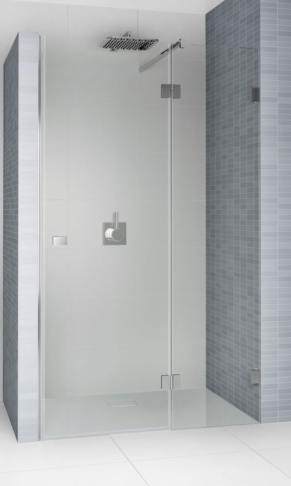 Riho Scandic puerta de ducha 140 cm oscilante negro mate/vidrio transparente G001028121