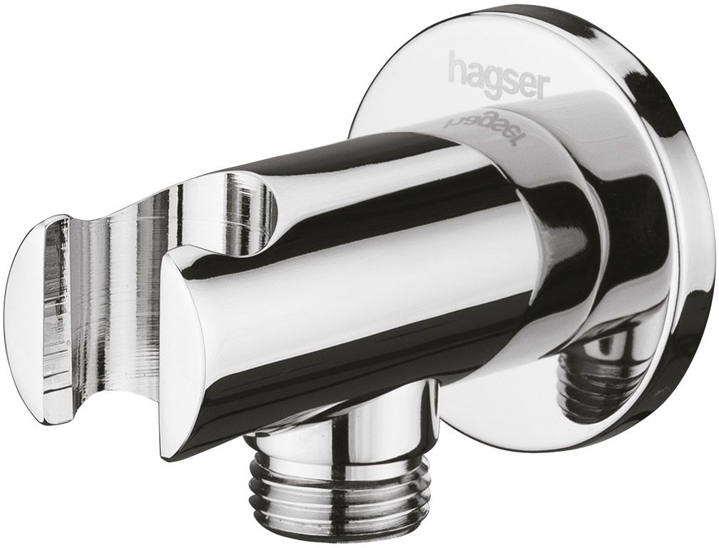 Hagser Kerstin conector angular con soporte cromo HGR11000037