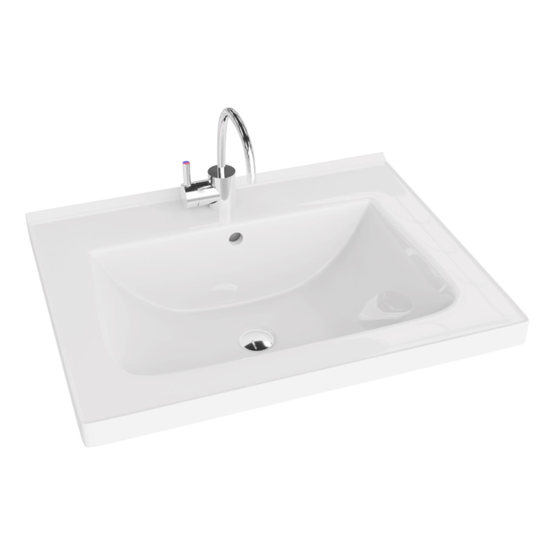 LaVita Kansas lavabo 61x49 cm rectangular para mueble blanco 5908211416168